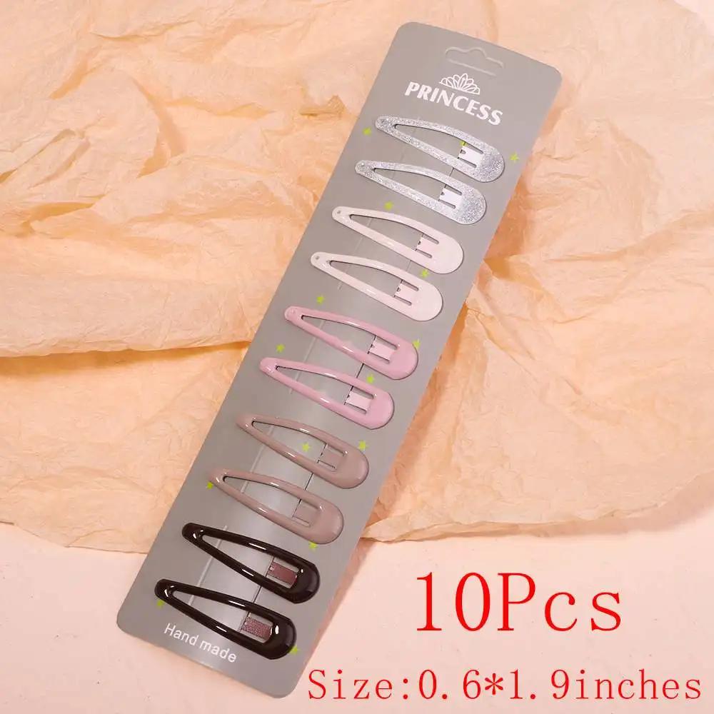 10/30Pcs/Set New Women Girls Cute Colorful Waterdrop Shape Hairpin Sweet Hair Clips Barrettes Slid Clip Fashion Hair Accessories