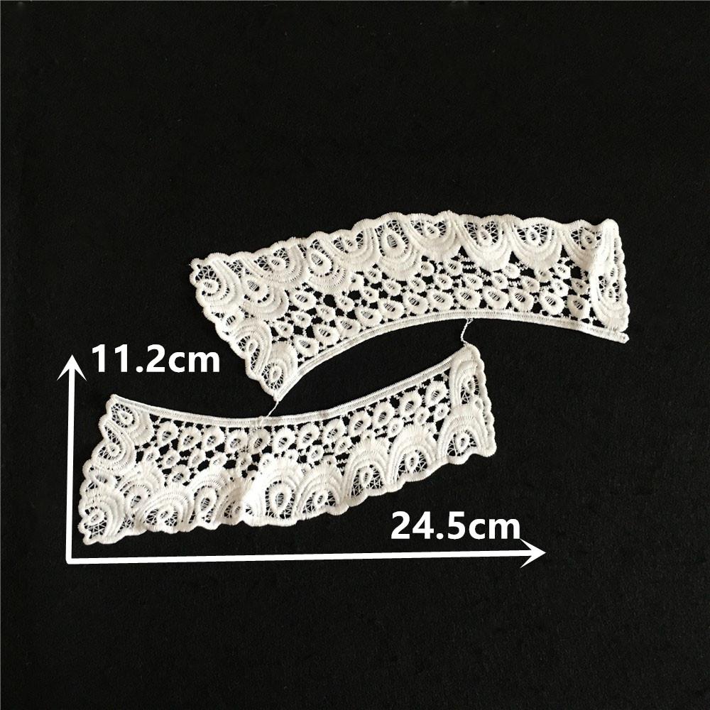 Black And White Neckline Lace Fabric DIY Hollow Lace False Collar Embroidery Applique Decoration Clothing Sewing Accessories
