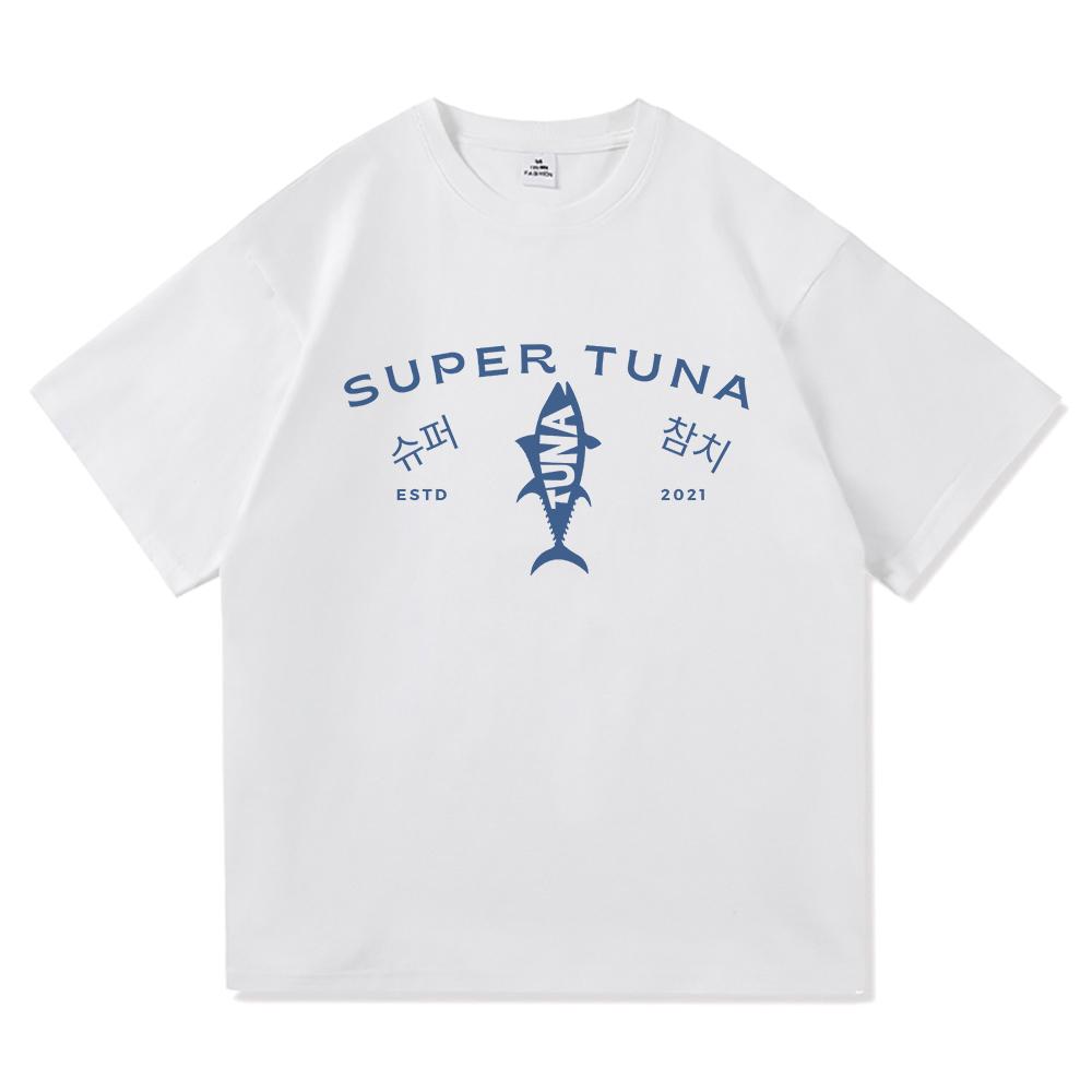 Jin Super Tuna Fish T Shirt Kawaii Retro Fashion Women Clothing Harajuku High Quality Tops Cotton Clothes Days Gifts Tshirts