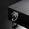 Modischer cooler drehbarer Oktopus-Ring für Männer, offener Ring mit Oktopus-Tentakeln aus Edelstahl, Unisex-Fingerring-Geschenk