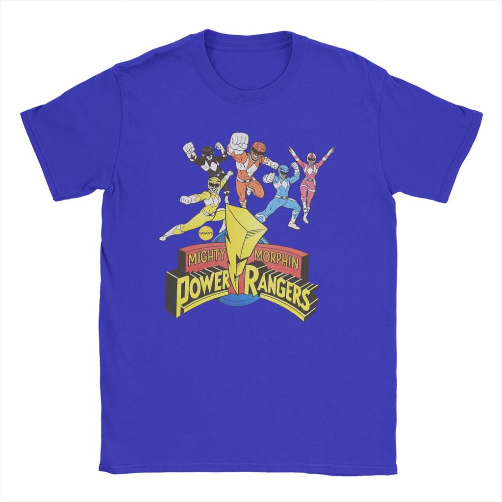 Unisex Unisex TShirt Power Rangers Fashion Pure Cotton Tees Short Sleeve T Shirts Crew Neck Tops Original