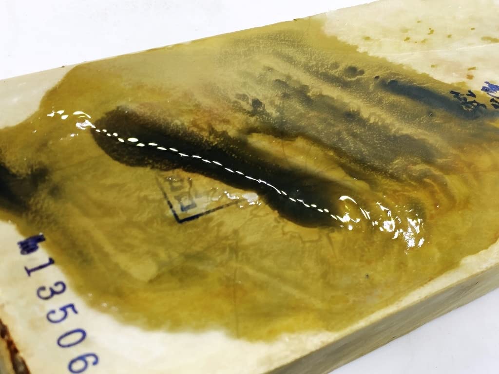 Natural whetstone Shomotoyama Yamashiro Meiten Umegahata Medieval Nakayama stock egg color long finest Ukyo-ku Mukonochi-cho 30-cut 8-inch #06