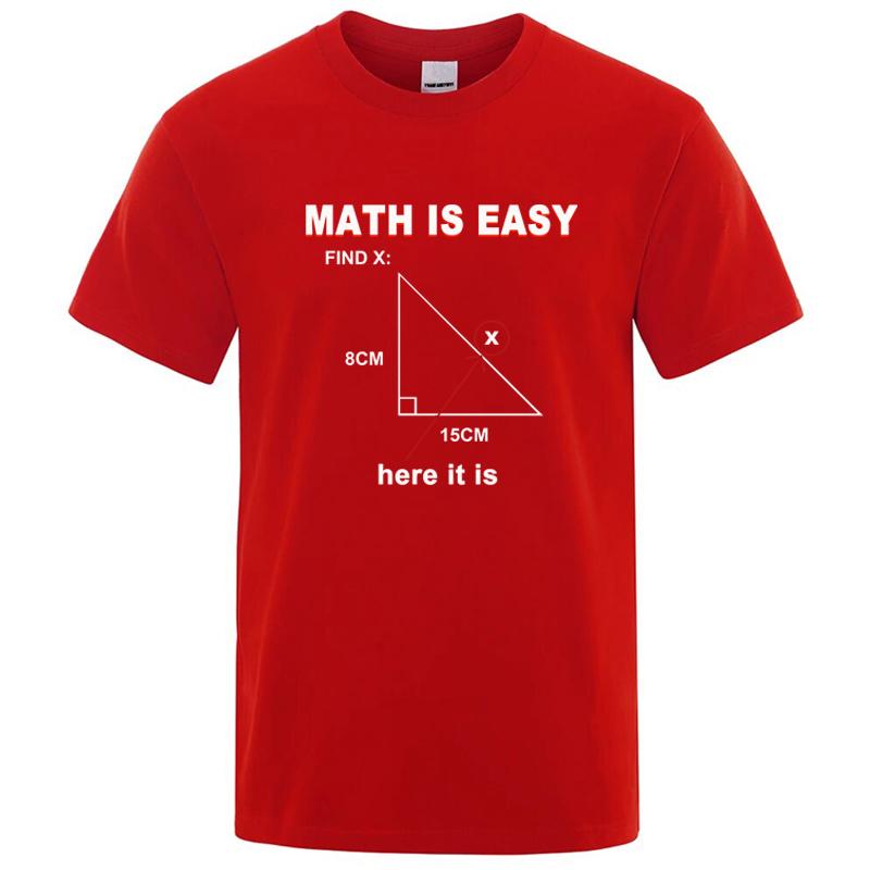 Mens High Quality Tshirt 100 Cotton Casual Funny Math Print Cool Loose Oneck T Shirt for Men Short Sleeve Tshirt Male Tops