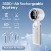 New Portable Handheld Personal Rechargeable Desk Fan LED Digital Display 180°Adjustable Rechargeable Air Fan , 5 Speed Win 2025