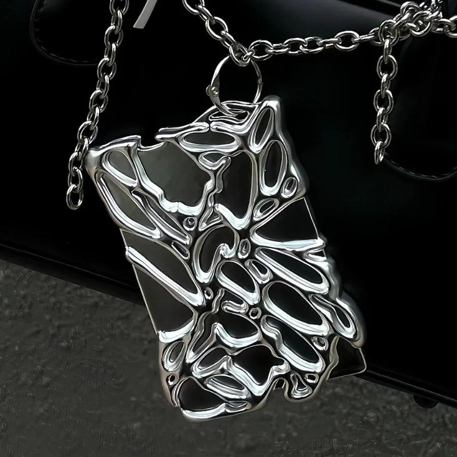 Korean INS Advanced Sense Silver Electroplate Special-shape Id Card Holder Kpop 3 Inch Photocard Case Girl Card Display Pendant