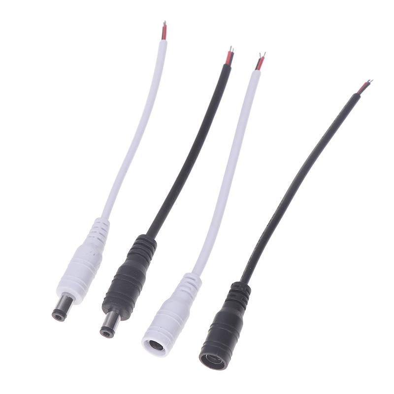 10 Adet Dc Güç Pigtail Kablo 22Awg Dişi Erkek 5.5Mm X 2.1Mm Konnektör 12V Güç Kaynağı Adaptörü Cctv Kamera Dvr Led Şerit İçin