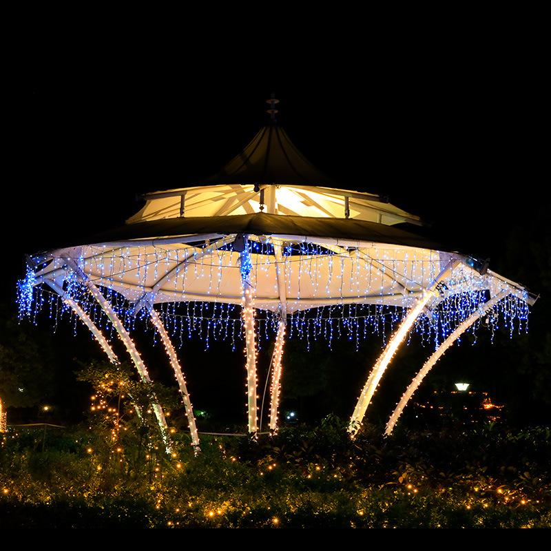 Waterproof Outdoor LED Icicle Curtain Lights - Colored, Low Voltage, Perfect for Shopping Mall Decoration