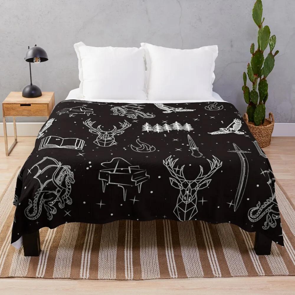 Throne of Glass Pattern Throw Blanket blanket wool hairy 75cmx90cm