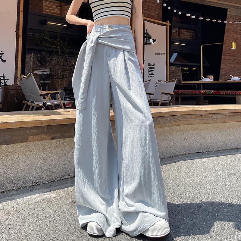 High-Waisted Urban Style Slim Fit Women's Butt Curtain Skirt