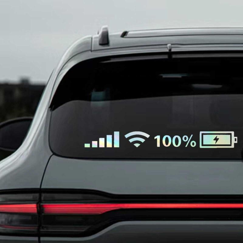 Car Sticker Helmet WIFI 100 Percent Battery Reflective Exterior Decoration Wall
