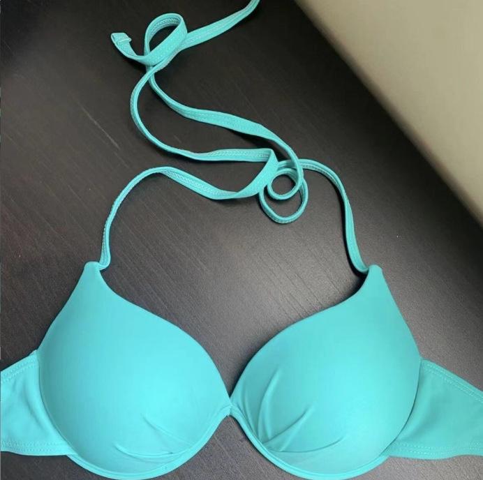 Pink & Blue Sexy Three-Piece Swimsuit: Steel Support Bikini for Small & Big Chests