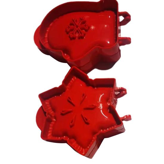 Christmas Cookie Pie Molds Plastic Cutters for Tree Snowflake Mittens Designs Mini Hand Pie Press for Holiday Baking