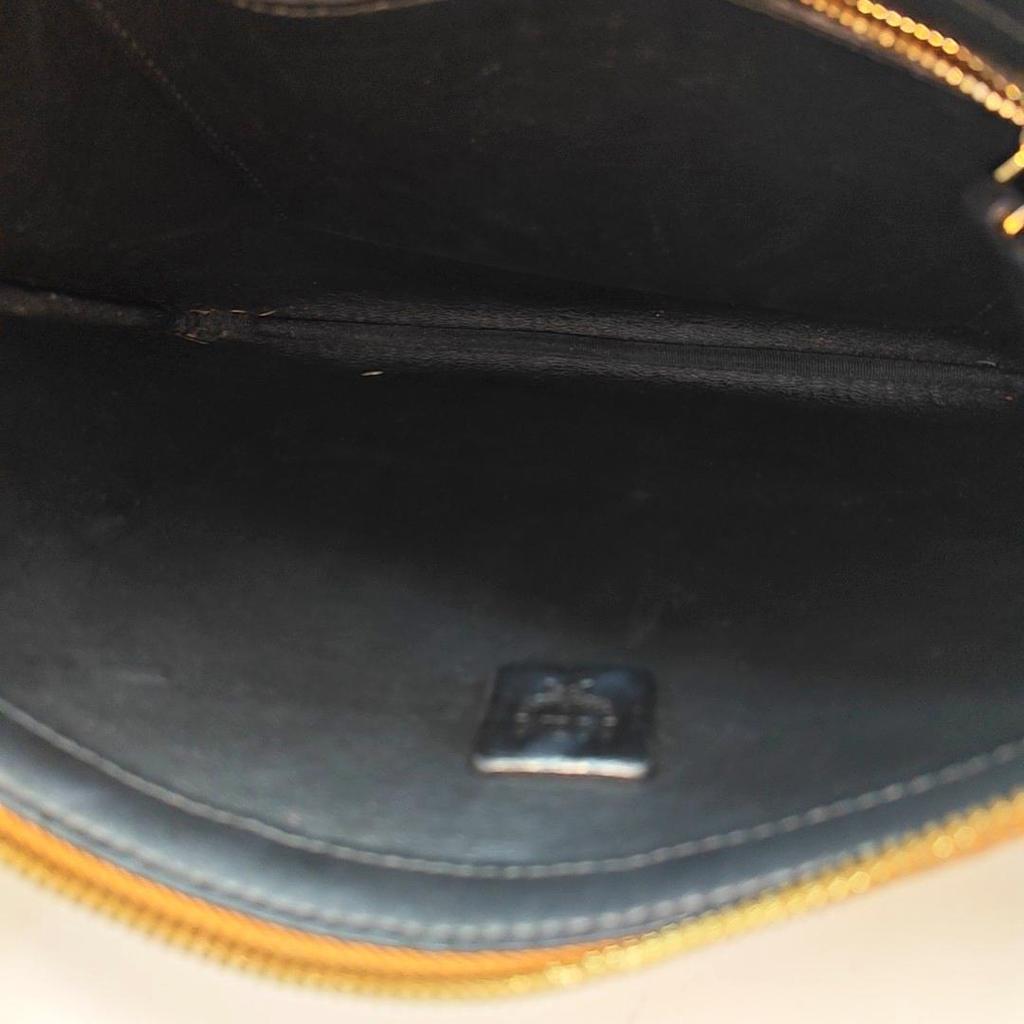 [Pre-Owned] Monogram Print Zipper Closure Faux Leather Clutch Bag Medium - Very Good #F57THA