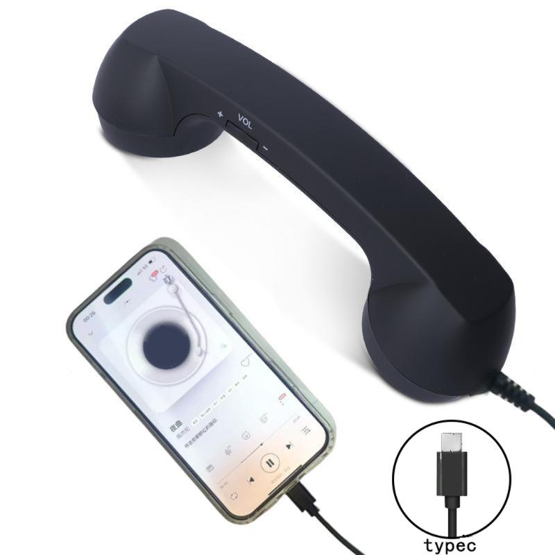 Ergonomic Comfort Lightweight ABS Type C Handset for Extended Use During Phone Calls and Music Playbacks