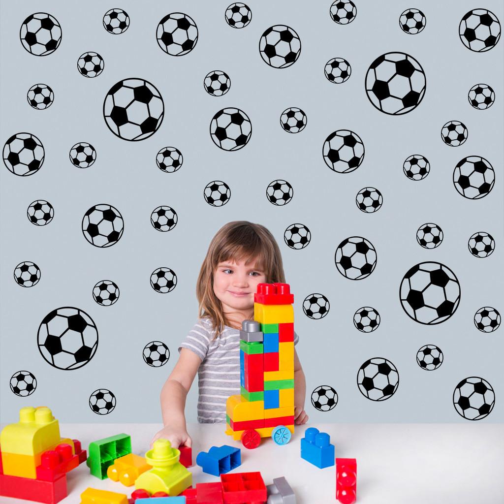 Soccer Pvc Pattern Wall Art Sticker For Kids Bedroom Playroom Decoration Home