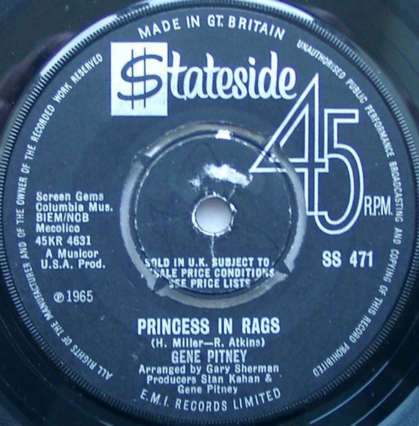 7inch Record GENE PITNEY - Princess In Rags SS471 Stateside 1965 UK Pop Used