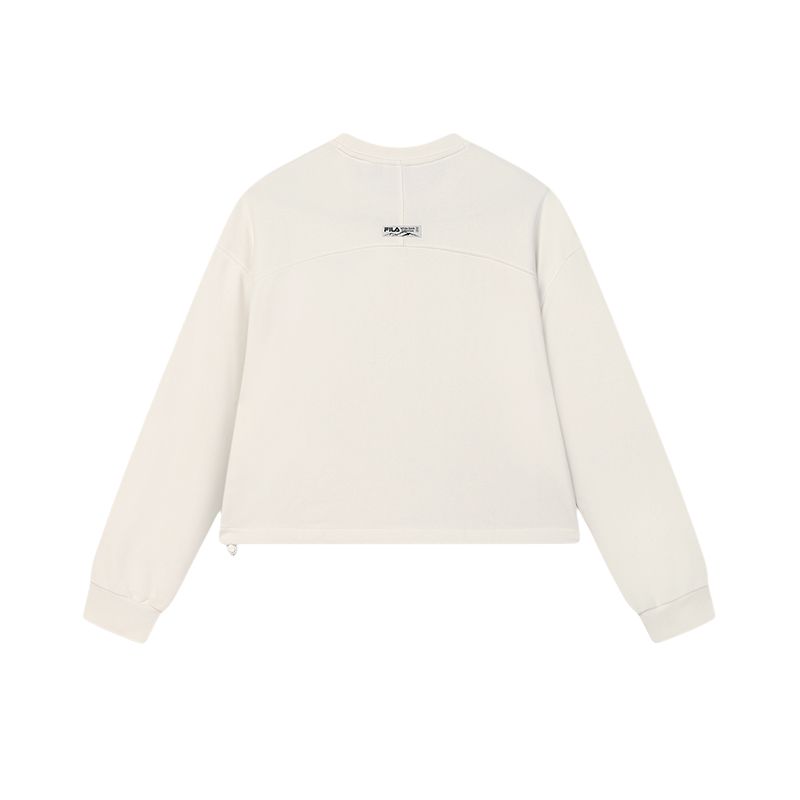 FILA Original Simple Loose Knit Crewneck Sweatshirt Women sweatshirt F71W449201FWT