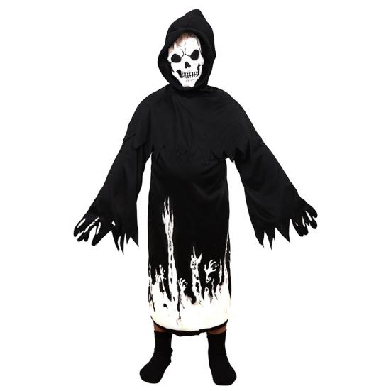 Halloween Grim Reaper Costume for Kids Glow-in-the-Dark Cosplay Outfit