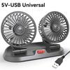 Car Flash F410 Car Double-head Folding Fan Rotatable rotatable head fan gently circulates large air fan