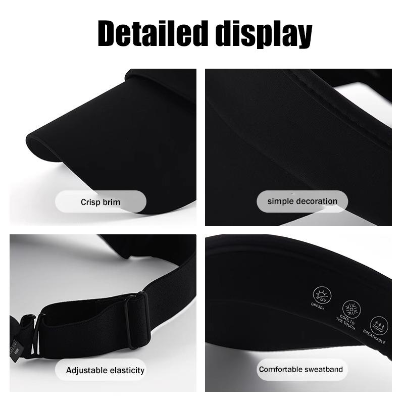Summer  Style Outdoor Casual Sun Hat Men Women Sports Anti Uv Double Layer Ice Silk Empty Top Hat For Leisure And Sun Protect