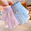Cute Rabbit Kids Gloves Winter Warm Children Split Finger Mittens 1-6year Boy Girl Hand Covers Baby Knit Glove Outdoor Handguard