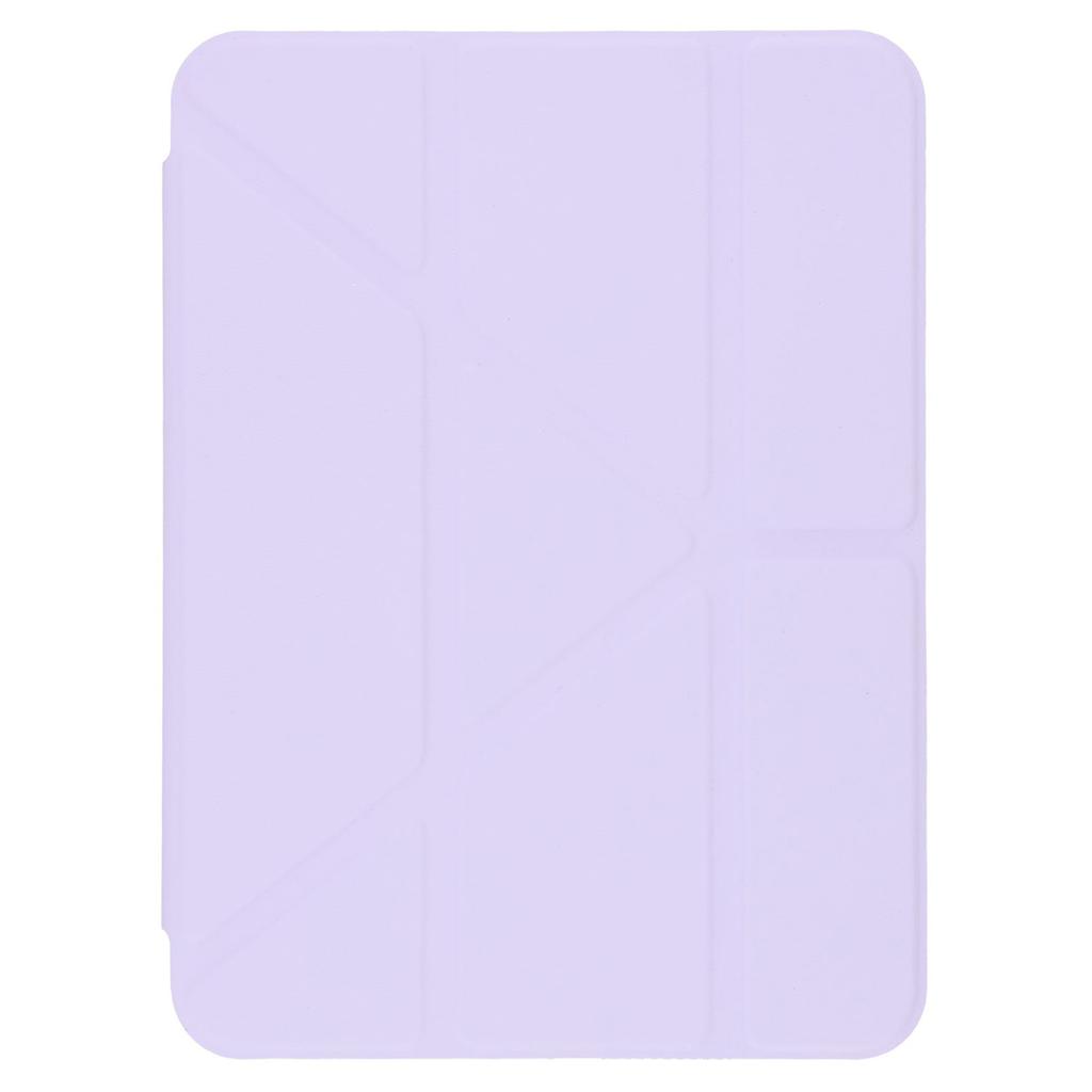 For iPad mini (2024)/(2021) Case Origami Stand PU Leather Clear Back Tablet Cover