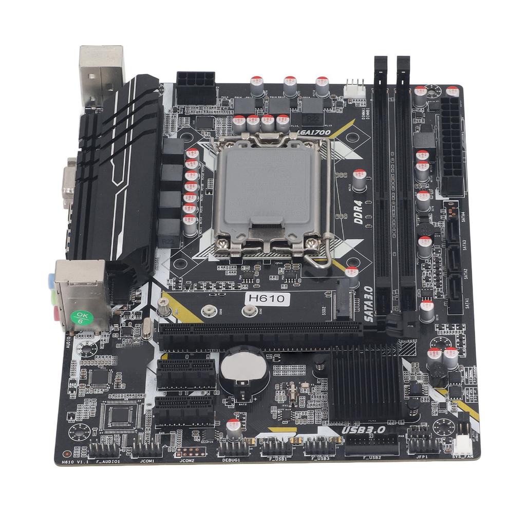 H610U Mainboard 2xDDR4 DIMM NVME M.2 PCI E 16X Gen 3.0 Slot LGA1700 ATX Mainboard für Intel Core 12 13. Gen