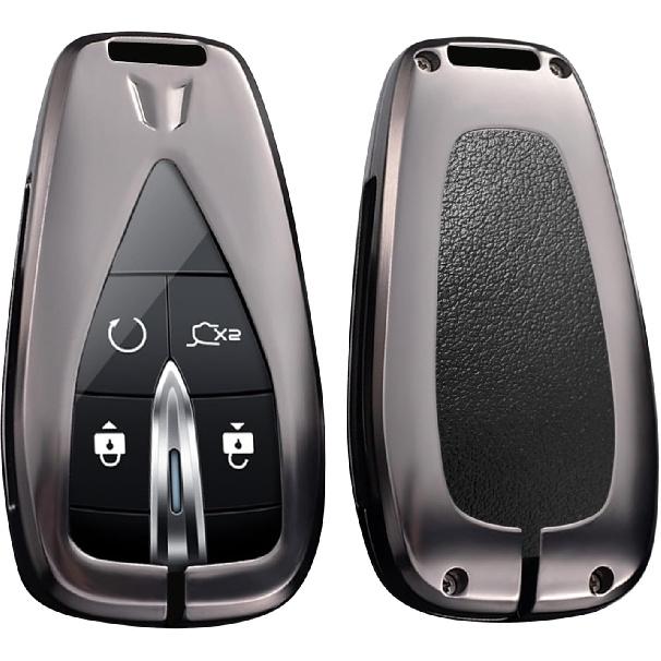 Leather Metal Car Key Fob Cover Case Fit for Changan CS35PLUS CS55PLUS CS75PLUS CS75 Eado UNI-T UNIK Oushang X5 X7 EV 2022 2023 Keychain Key Shell