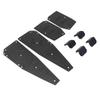 Motorcycle Footboard Steps Durable Increased Stability Comfort Replacement for Aprilla SR GT200 GT125 Black