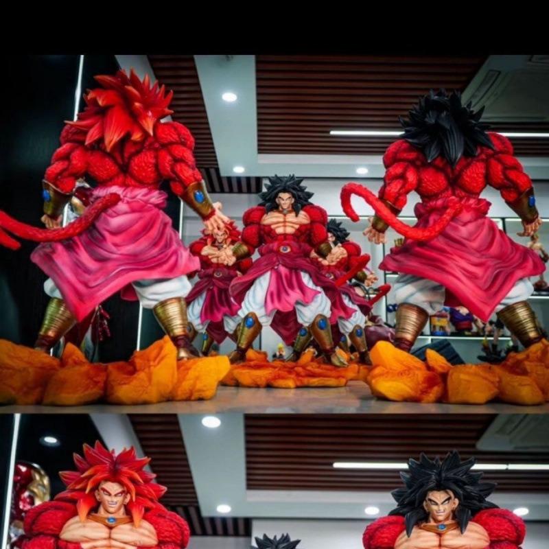 Fully Painted Super Saiyan 4 Broly Dragon Ball Figure - Large Anime Model for Trendy Decor