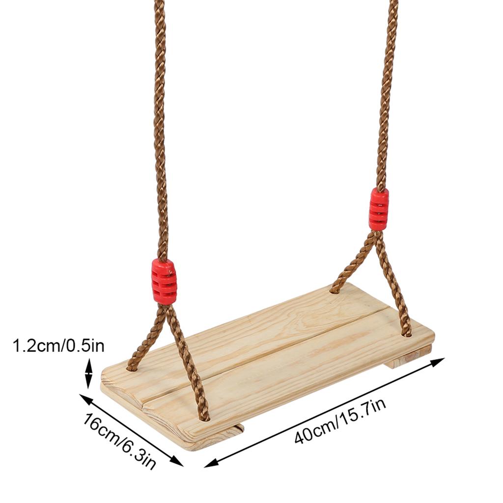Adult Children Wooden Swing Hanging Seat Amusement Equipment Accessory for Indoor outdoor