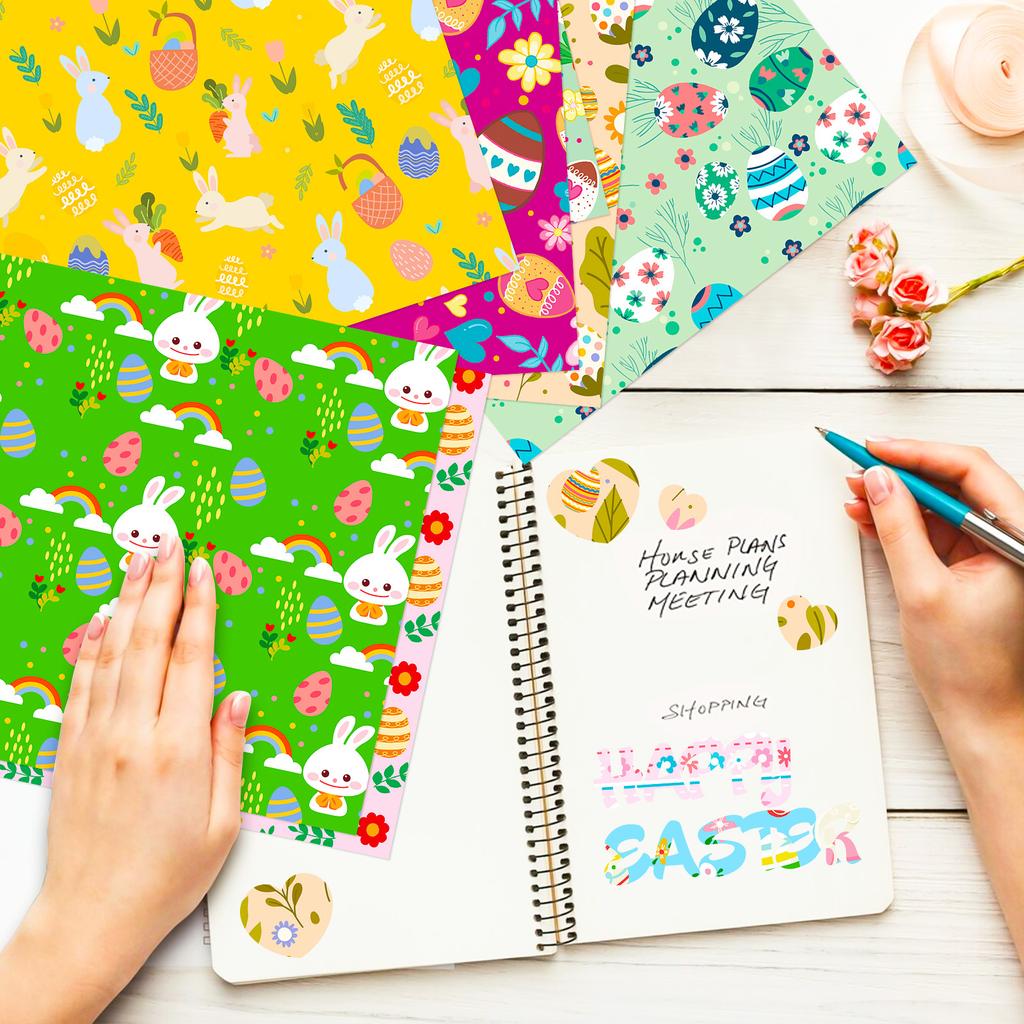 12 bucăți de hârtie colorată de Paște material DIY festival ins stil literar diy hand account decorare material de bază colaj