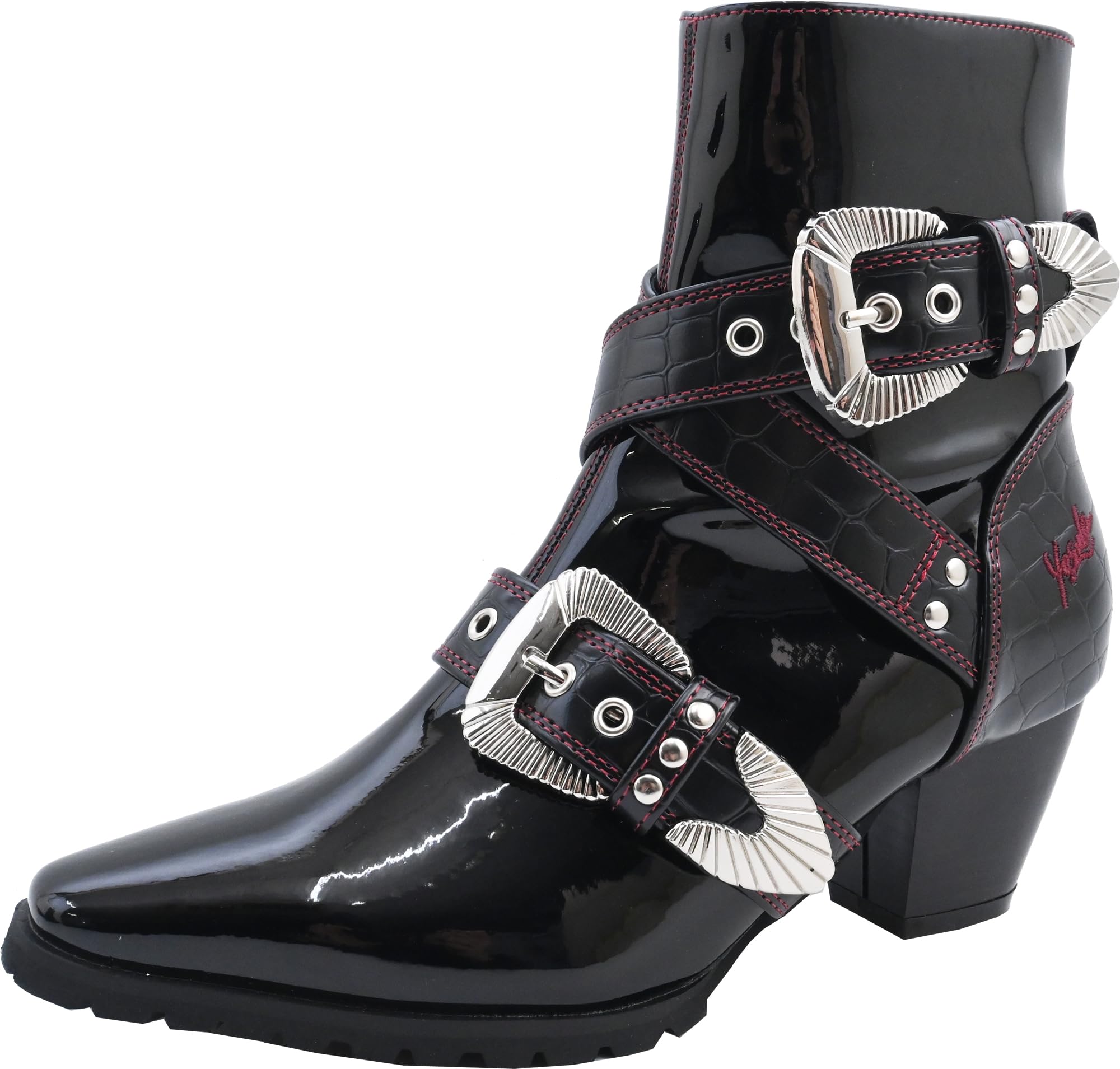

Yosuke Western Boots 6310024 Black Red