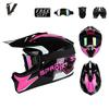 Off-Road Motorcycle Helmet ABS Full Face Dirt Bike With Visor Mask Gloves DOT Certified