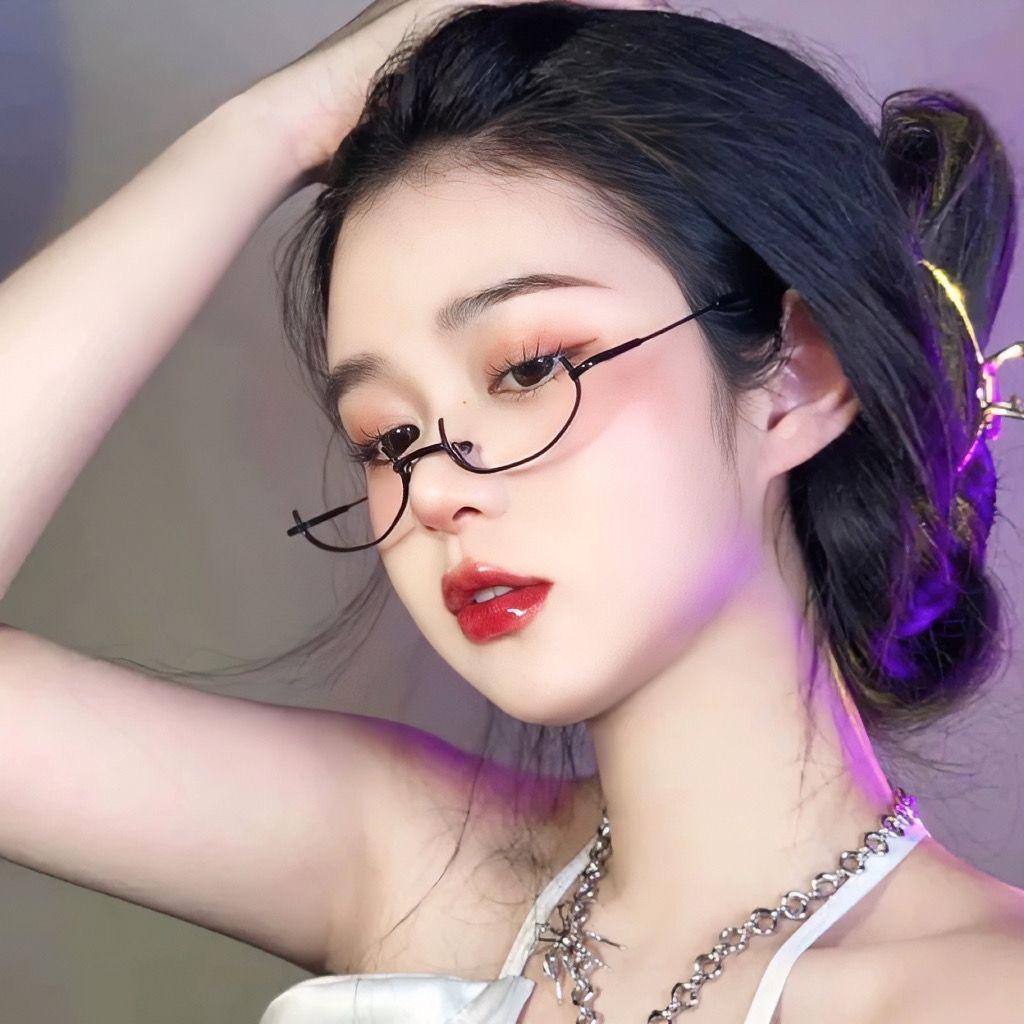 Óculos de sol japoneses com armação inferior, armação decorativa fofa, óculos de sol femininos, óculos de sol com armação inferior, sem lentes, da Imperial Sister Pure Desire Wind