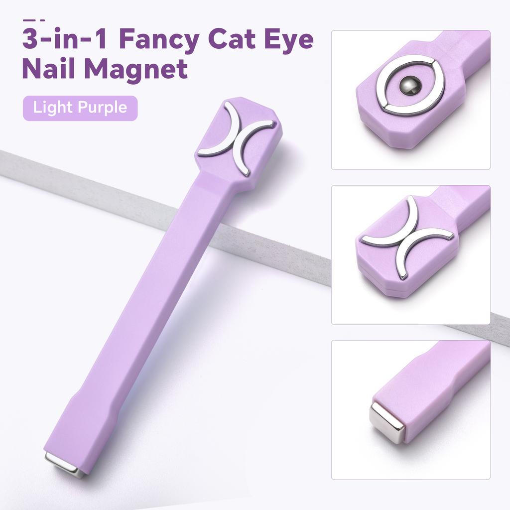 Nail Art Magnetic Stick Wand Pen Set for 3D Cat Eye Gel Painting Nails Art Magnet Wand UV Gel Polish Magic Manicure Tools
