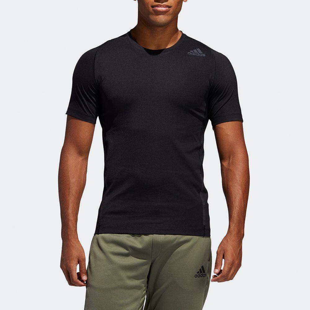adidas T Shirts Men's Black Crew Neck Moderate Straight Fit FJ6146