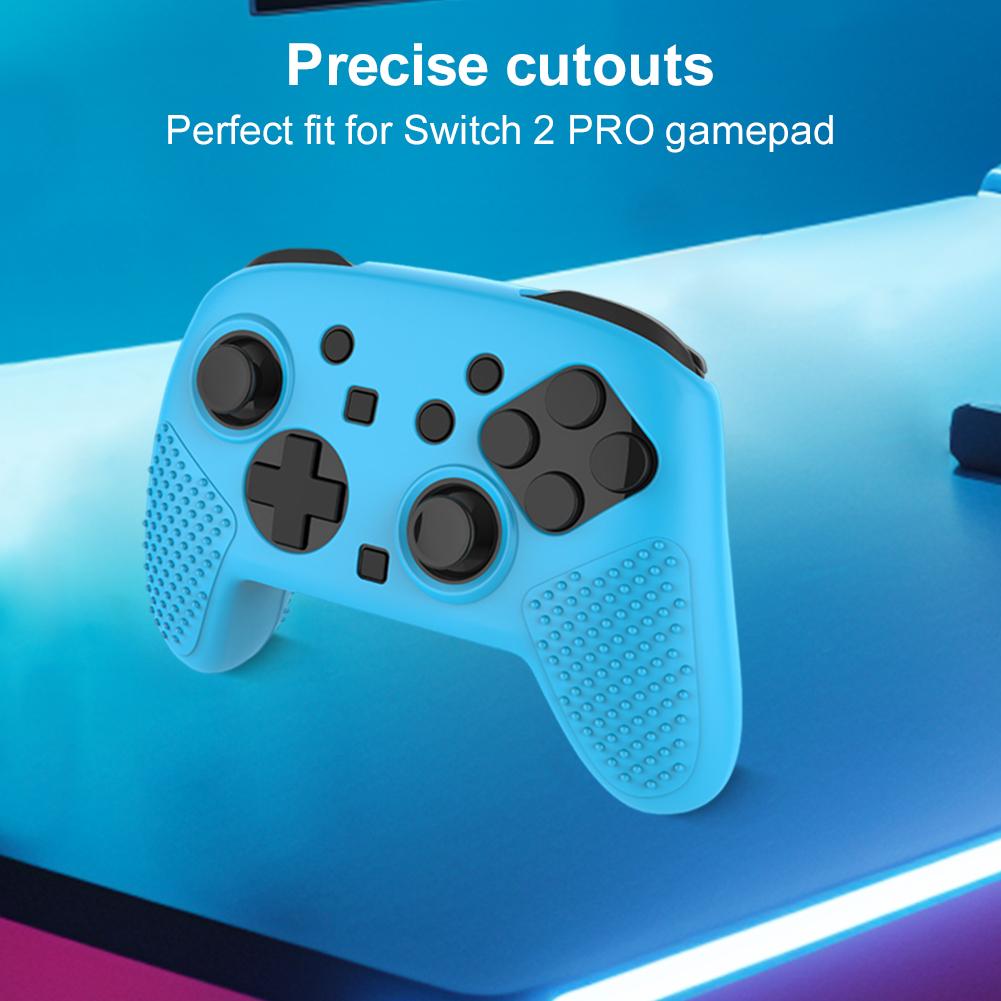 Protable Silicone Protective Skin Case Anti-fall Protective Cover Skin Controller Skin for Nintendo for Switch 2 Pro Controller