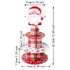 Round Santa Claus Cupcake Stand 3 Tier Cake Display Rack  Christmas Party Supplies
