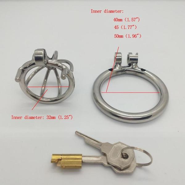 Stainless Steel Jewelry with Ring Cage Short Lock for Man Male