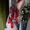 Gothic Vampire Crystal Necklace For Women With Alloy Chain And Glass Pendant