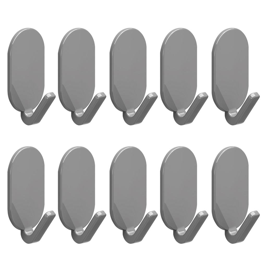 Punch-Free Adhesive Oval Wall Hook Multi-Purpose Hole-Free Wall Hook For Door Wall Hanging
