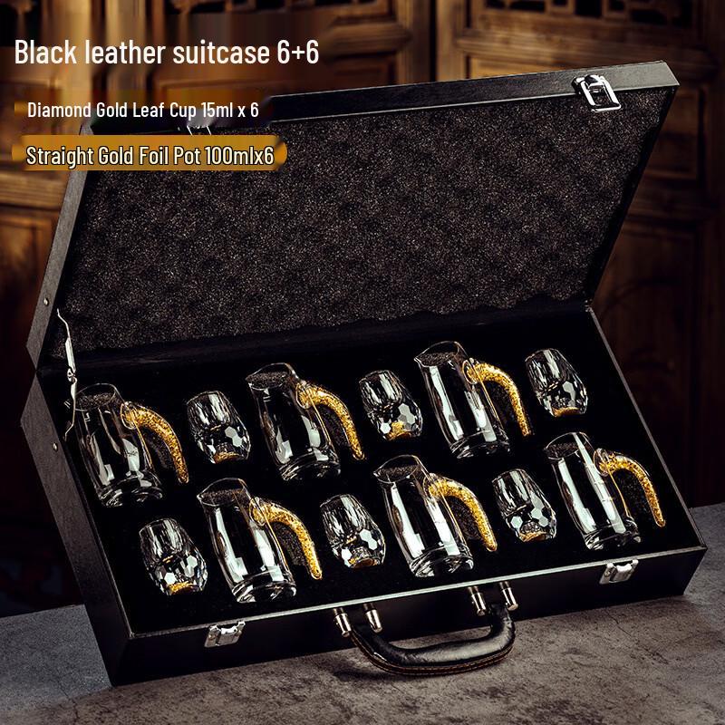 Shangqi Gold Foil Diamond Glass Baijiu Set