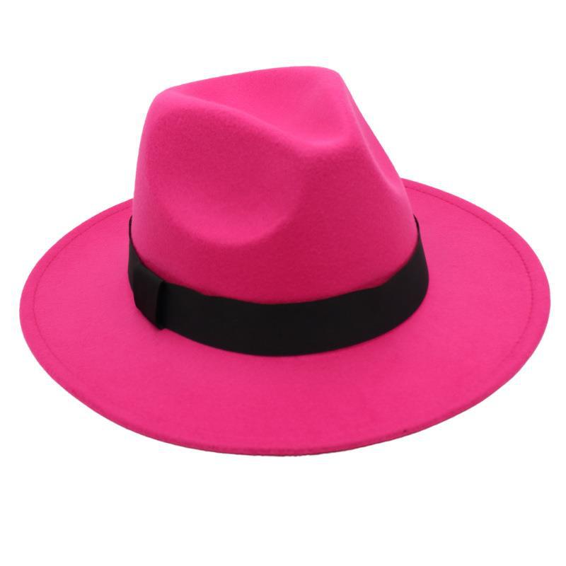 Shanghai Fedora Hat Tie-Dye Top Hat Jazz Hat Men And Women Felt Hat Temperament Woolen Hat Trend