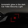 2Pcs LED Solar Powered Fake Security Light Simulated  Car Led Warning Light Wireless Strobe Signal Alarm Anti-Theft Caution Lamp
