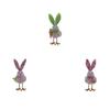 Bird Ornament Easter Table Decor Easter Home Decor Foam Filling Soft Lightweight Design Glitter Accent Plaid Pattern