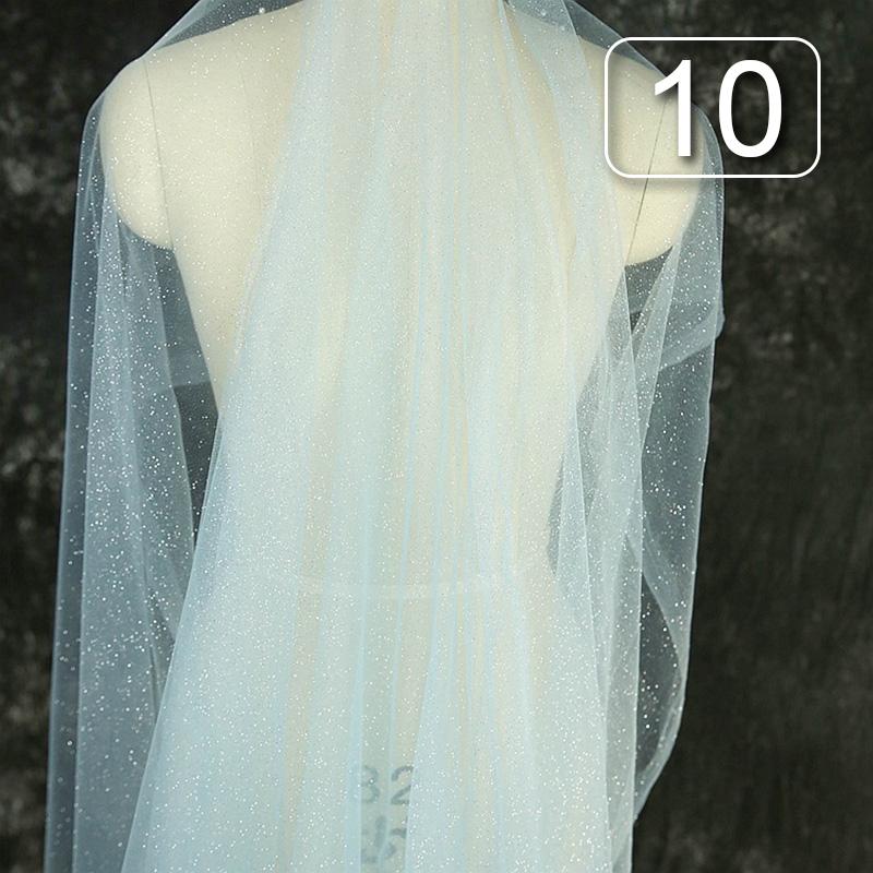 1 Meter glänzender feiner Puder-Tüllstoff, weicher Glitzer-Pailletten-Glitzer-Netzstoff für Party, Hochzeitskleid, Schleier, Hintergrundgarn
