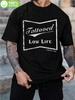 Cartel Ink Tätowiertes Low Life Grafik-T-Shirt - Schwarzes Vintage-Design