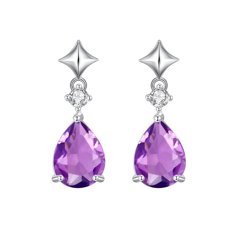 Minimalist S925 Silver Earrings Female Lightweight Ear Studs All-Match Fashion Jewelry live mouth