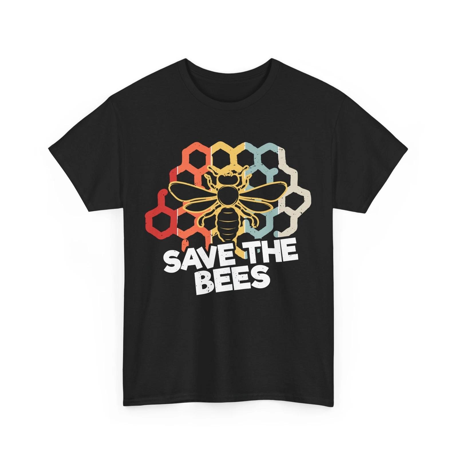 Save The Bees Shirt, Honeycomb Beekeeping Lovers Beekeeper Women Men Shirt 4XL